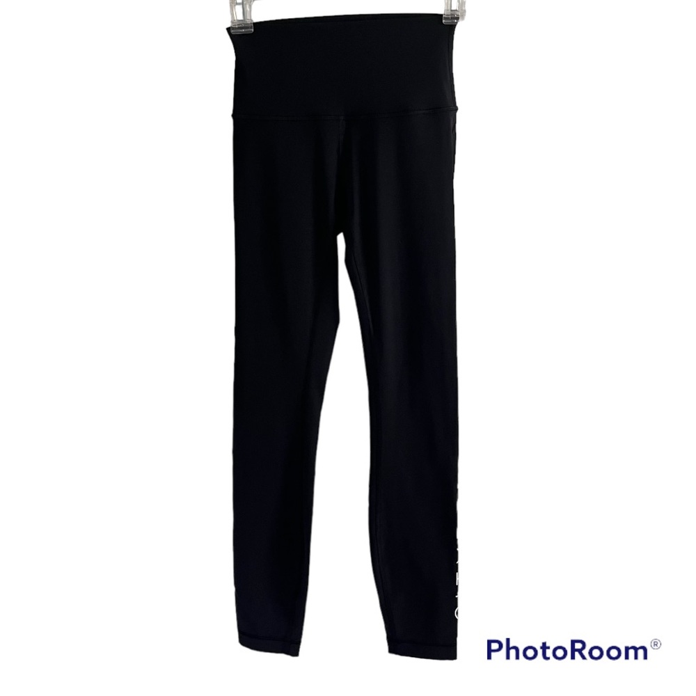 Lululemon Black Leggings City Row Branded